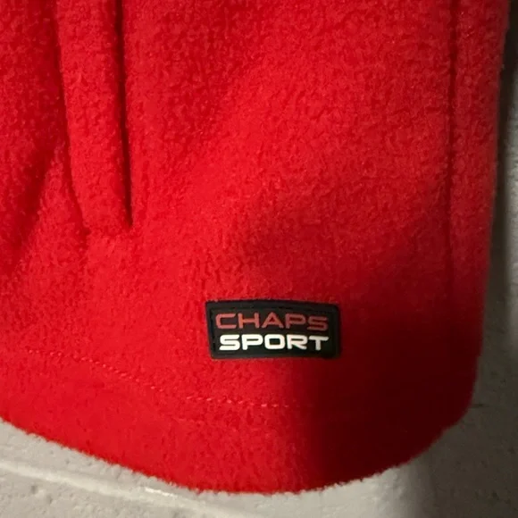 Chaps Sport Scarlet Fleece Vest - Picture 3 of 5